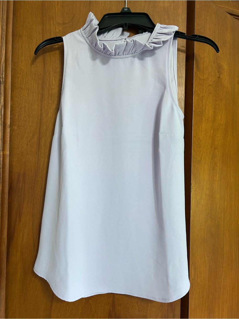 J. Crew Lavender Sleeveless Ruffle Mock Neck Camisole